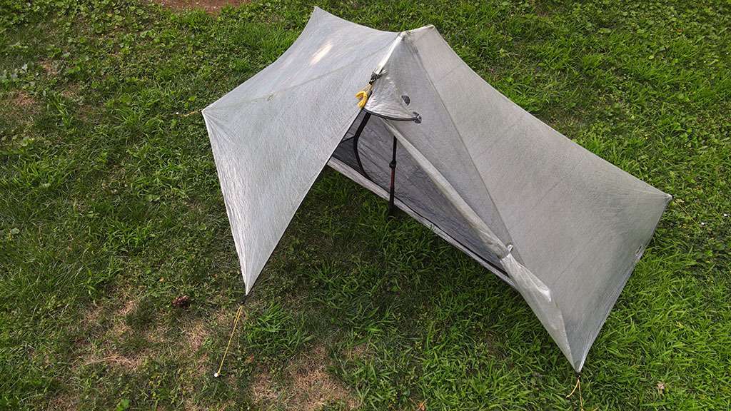 tarptent tent aeon li pitched on an open field 