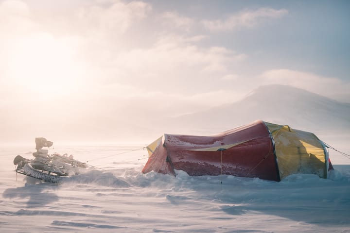 cycling across iceland in the winter